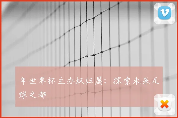 年世界杯主办权归属：探索未来足球之都